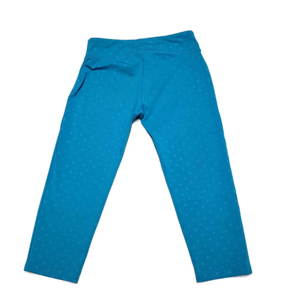 Girl's Youth Fitted Under Armour Heatgear Capri Leggings Size Medium Blue - Picture 2 of 6